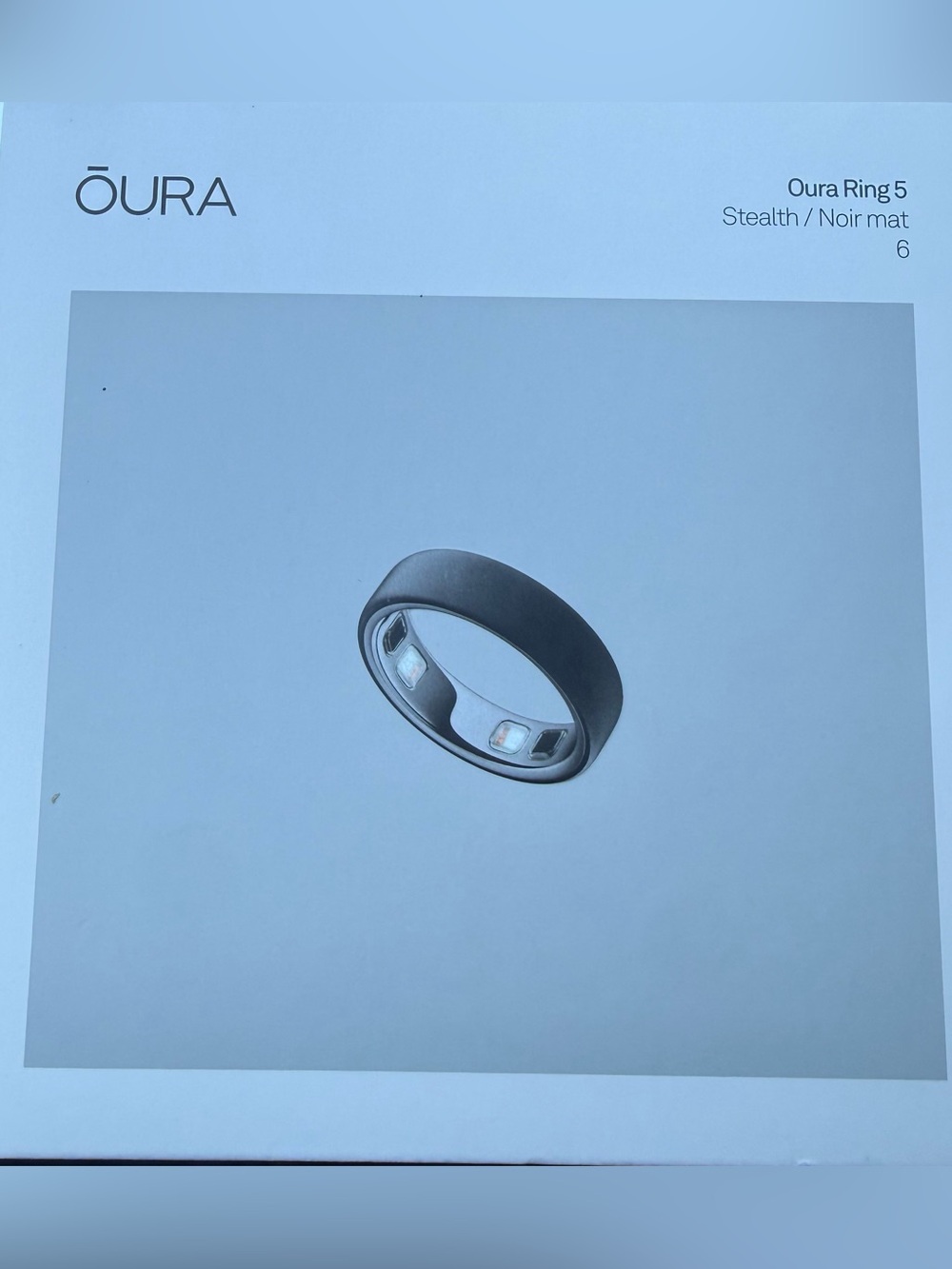 Oura Ring 5 Stealth Black Size 6